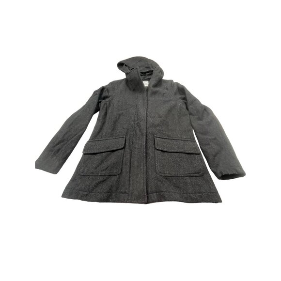 Old Navy Brand Womens XS Dark Gray Hooded Wool-Blend Coat - Picture 1 of 11
